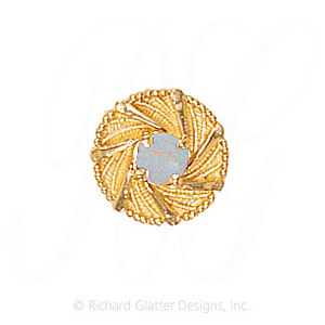 GS439 OP - 14 Karat Gold Opal Slide 